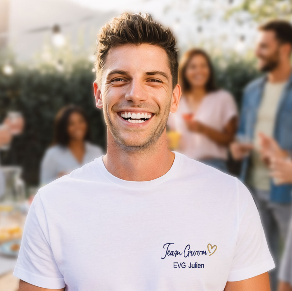 t-shirt EVJF et EVG personnalisé pour mariage et enterrement de vie de jeune fille et garçon