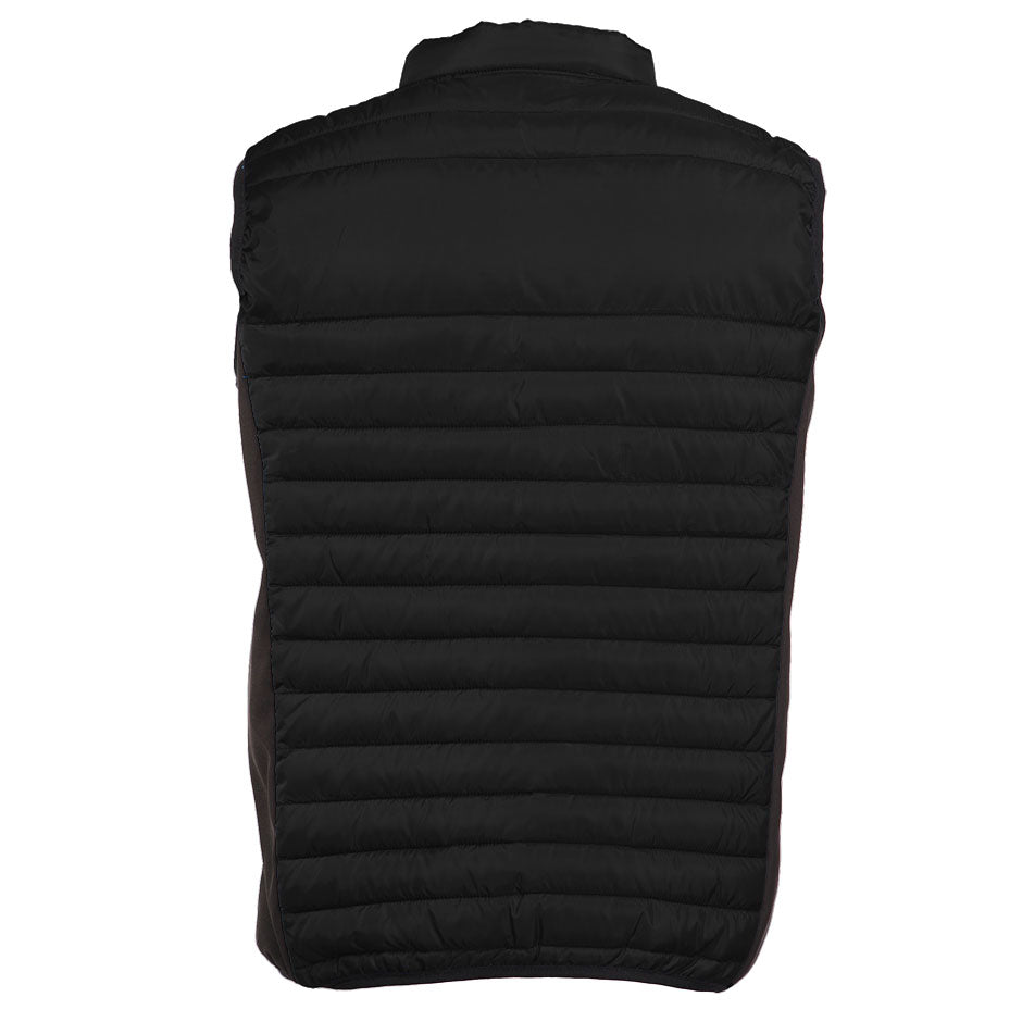 Dos de la doudoune sans manches noire PK316, parfaite pour broder un logo