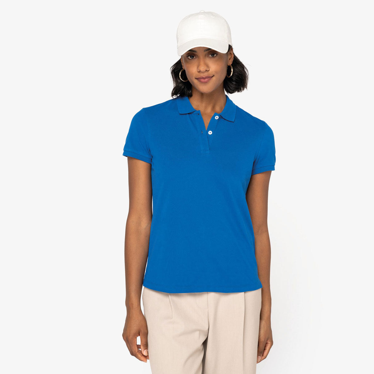 Polo brodé femme bleu NATIVE SPIRIT NS208