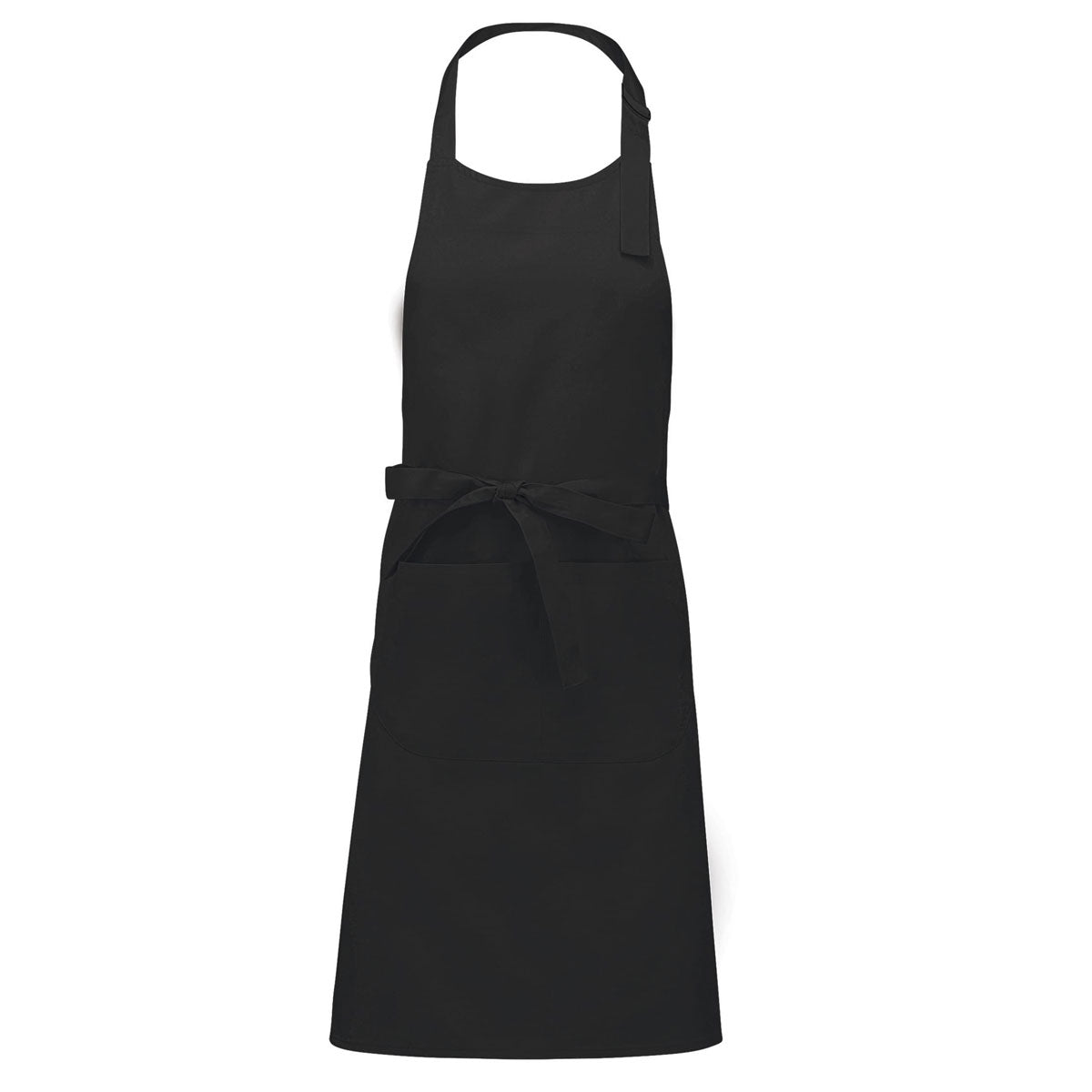 ablier noir unisexe avec grande poche avant, adapté à la broderie personnalisée