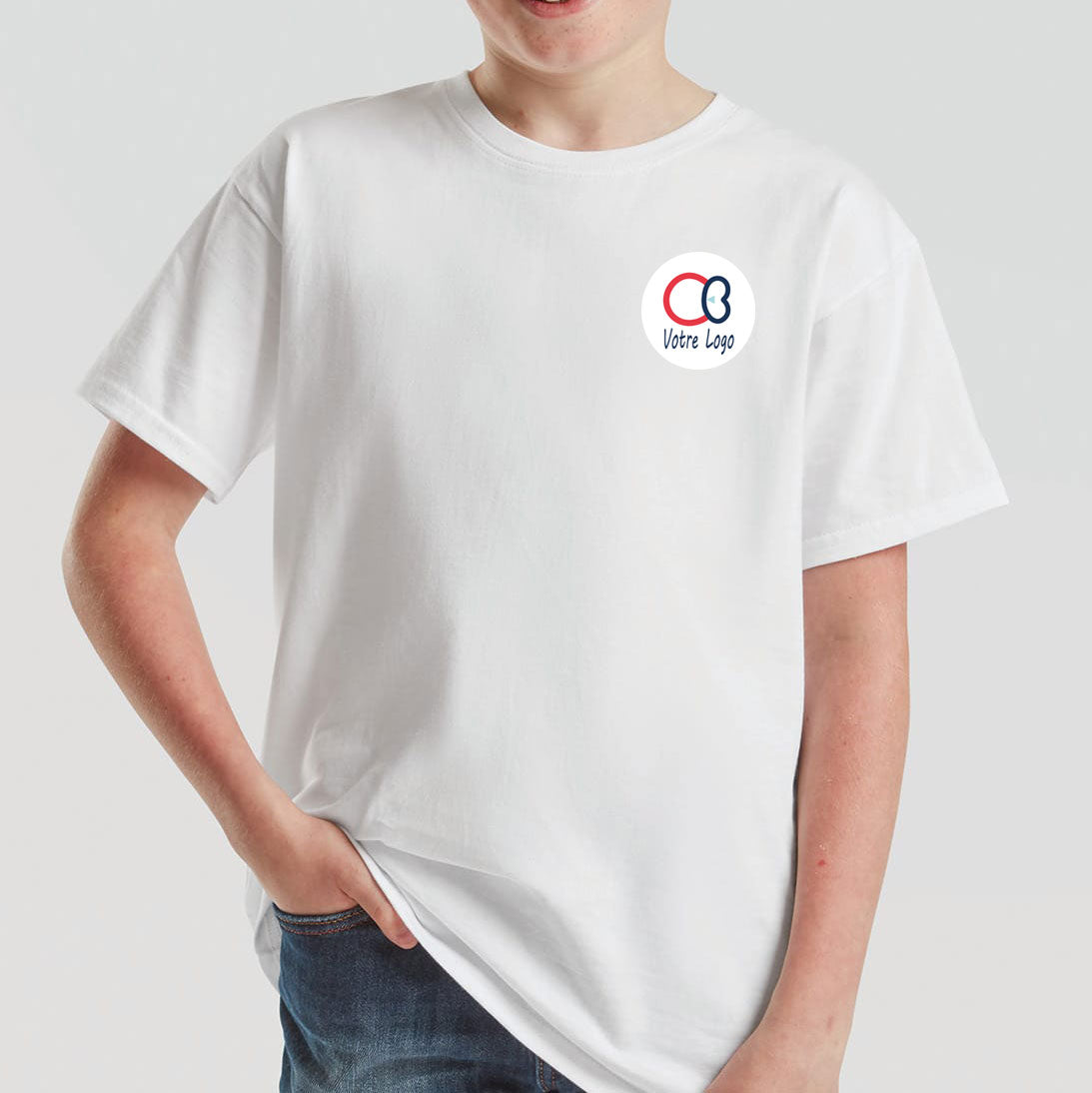 Tshrit enfant personnalisation broderie logo iconic195