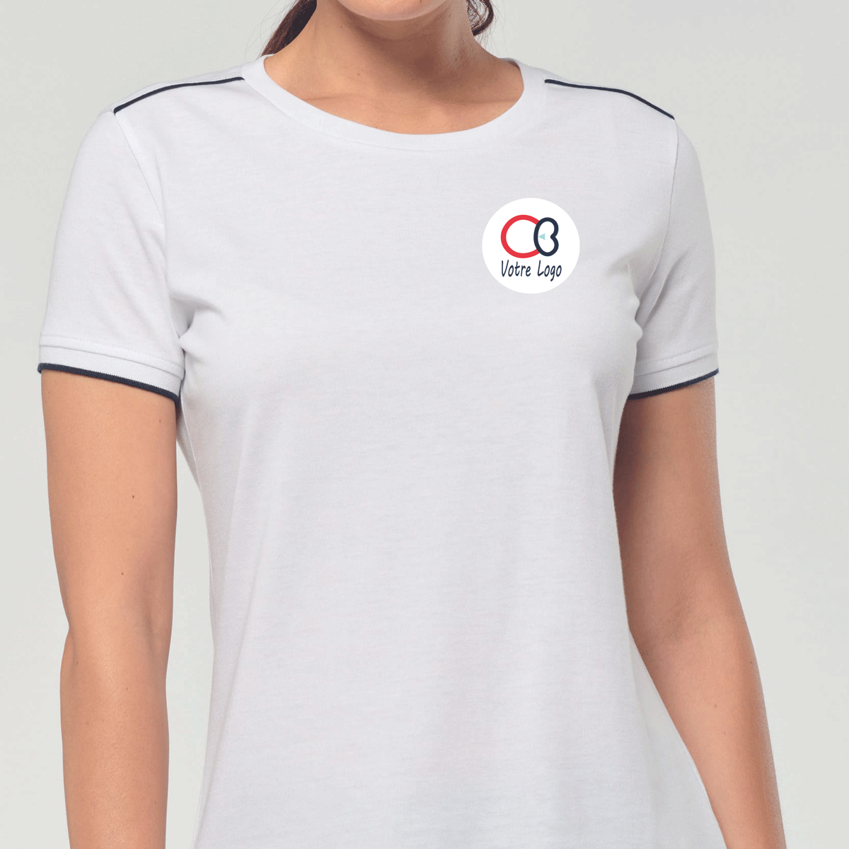 T-shirt brodé femme – WK3021 DayToDay manches courtes