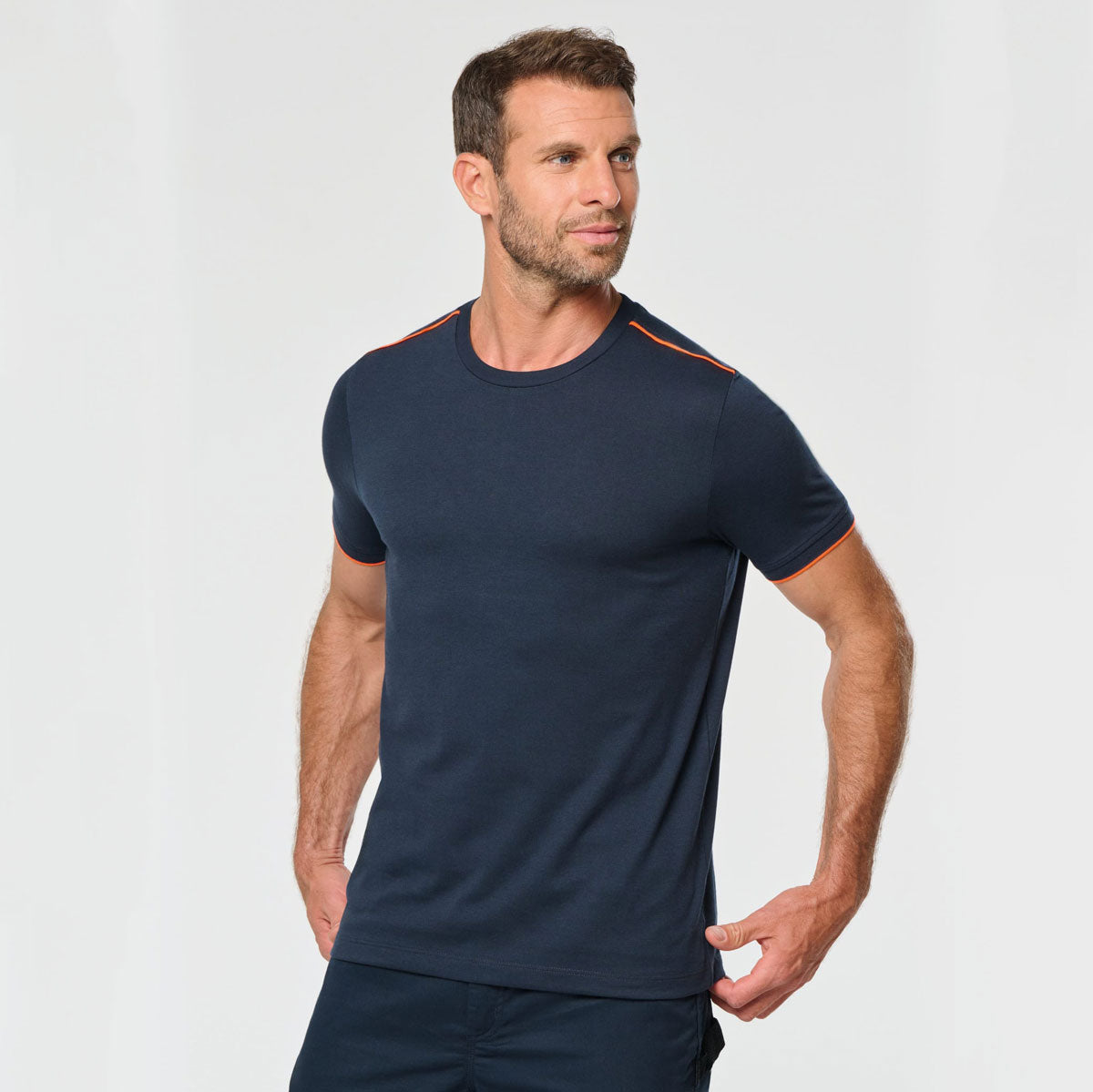 T shirt homme personnalisation broderie WK3020 MARINE
