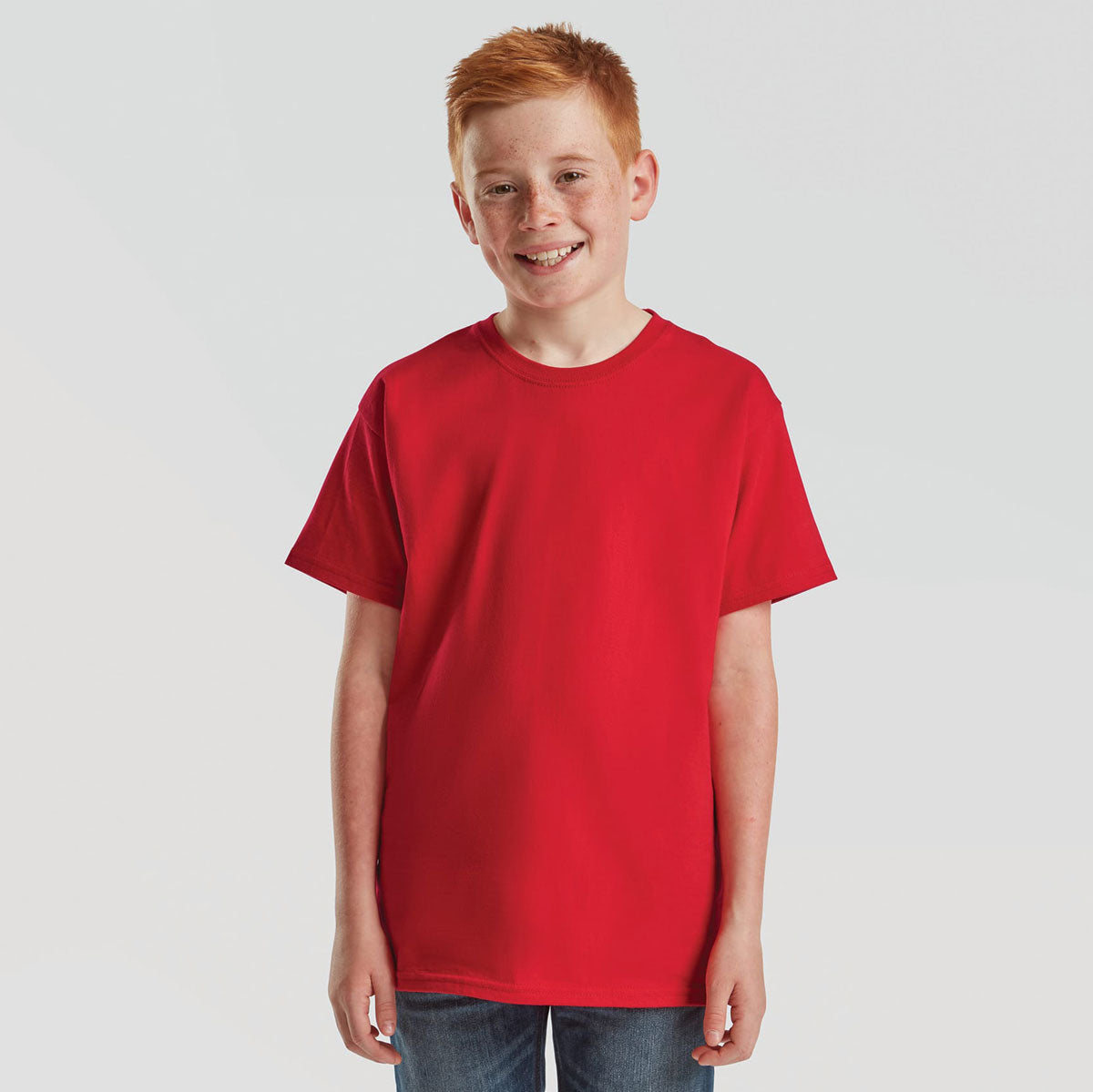 Tshirt rouge iconic 195 enfant fruit of the loom