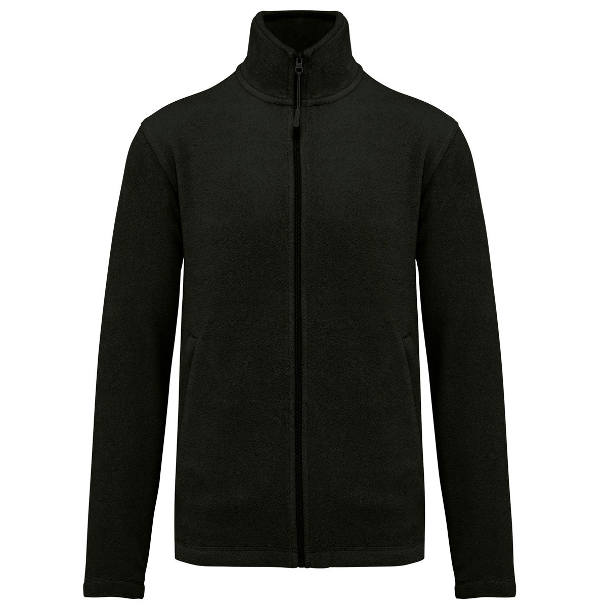 Veste micropolaire noire personnalisable par broderie pour homme – modèle K911