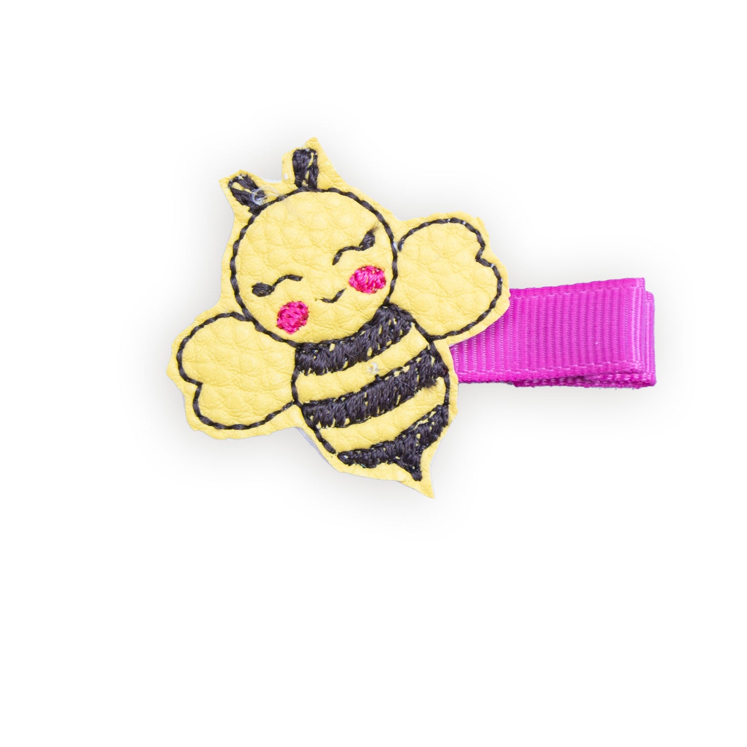 Barrette abeille jaune anti-glisse pour enfant