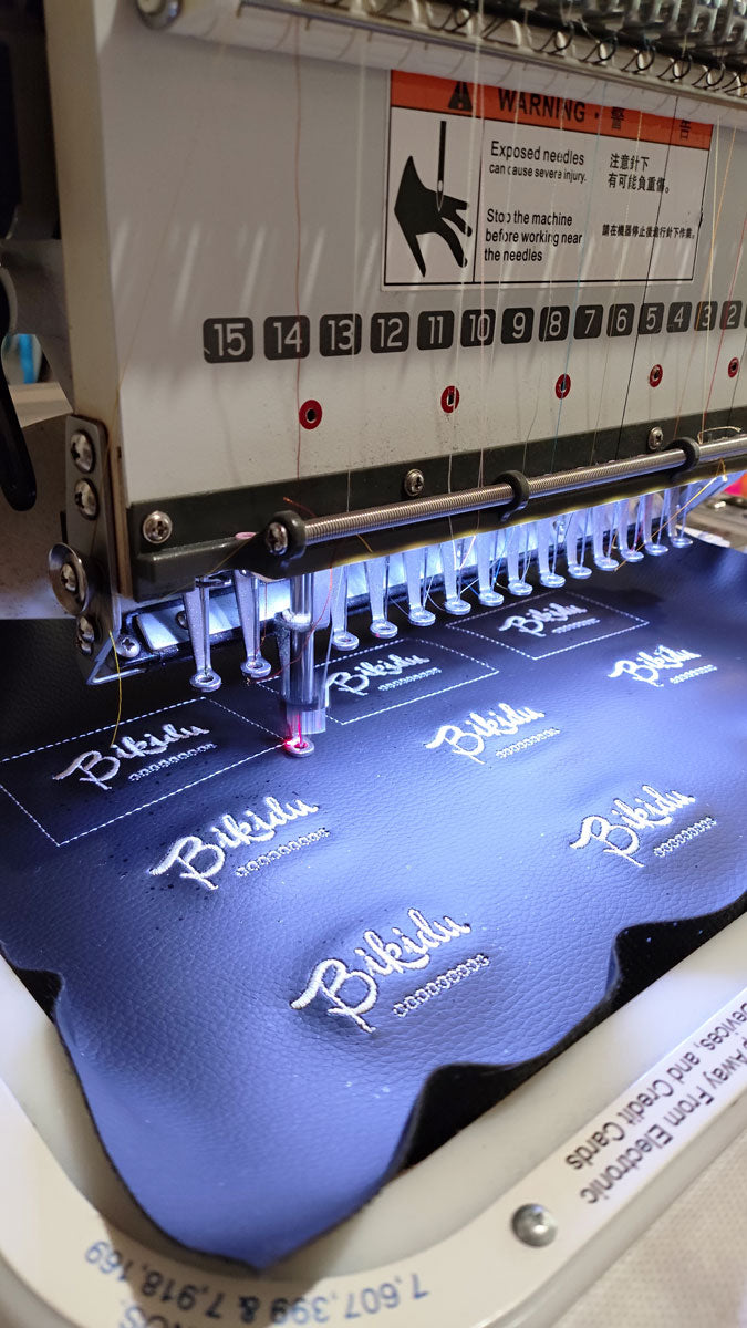 broderie sur cuir et simili cuir