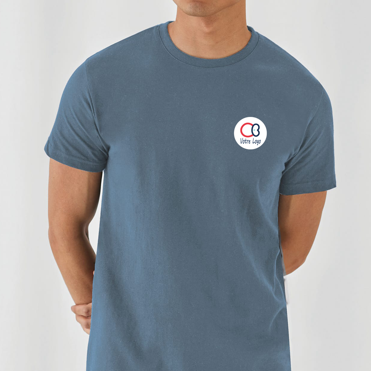 CGTU03T B&C tshirt homme logo broderie