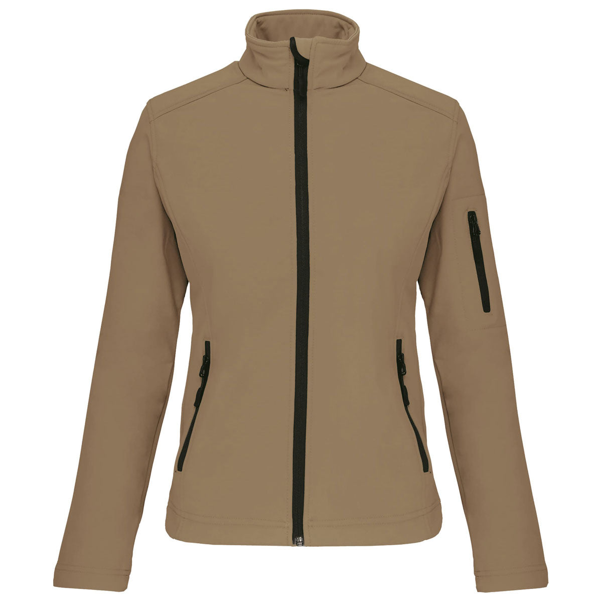 Veste softshell camel femme K400, coloris chaleureux pour personnalisation brodée