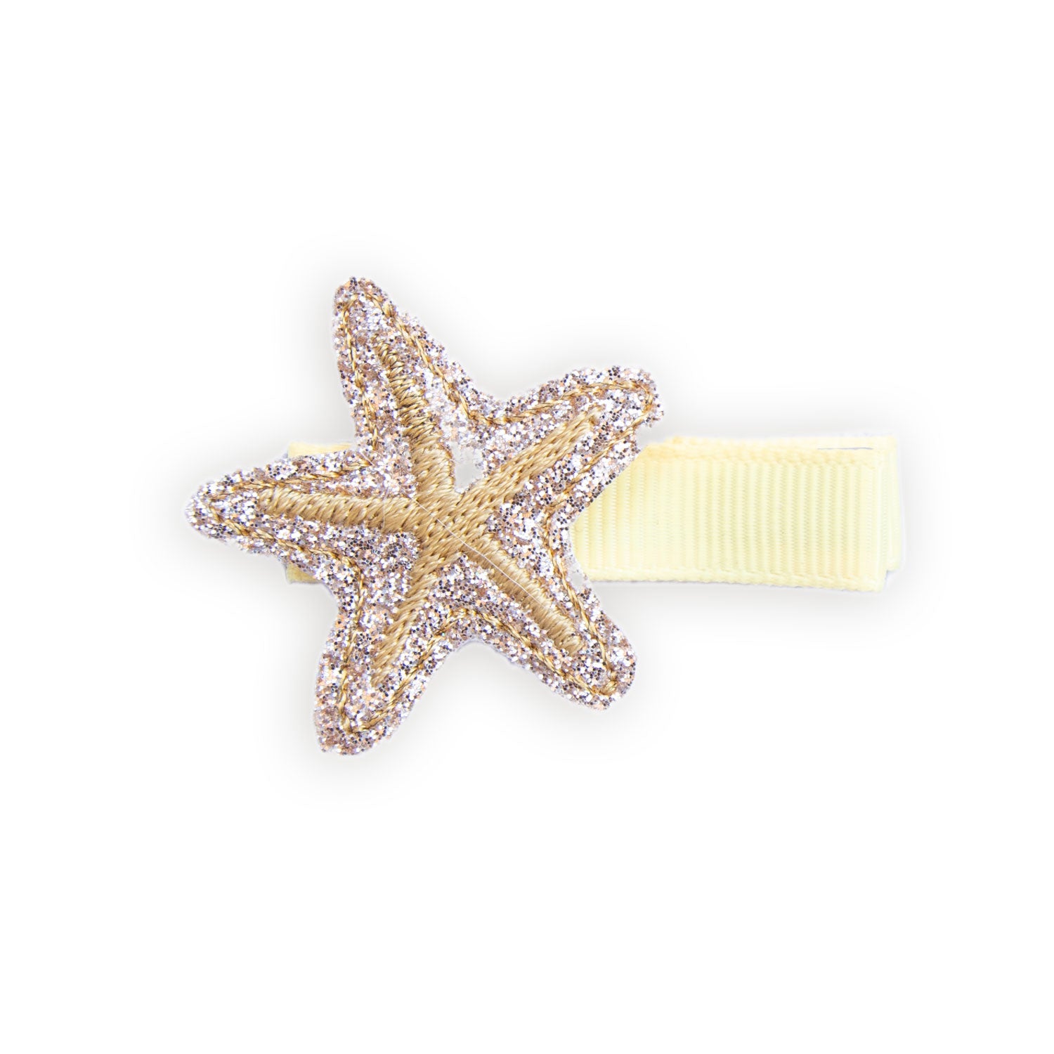 Barrette étoile de mer dorée anti-glisse pour enfant