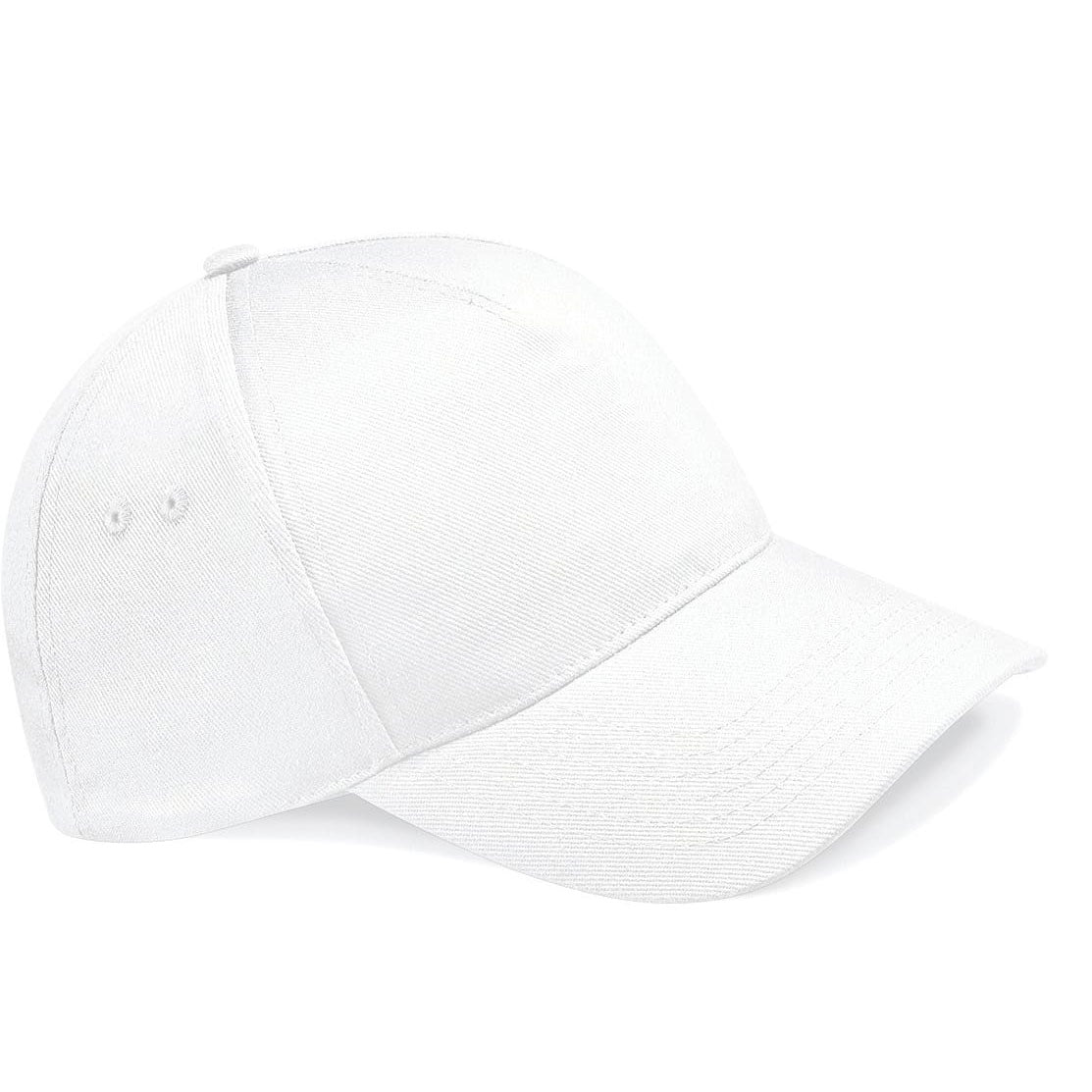Casquette blanche Beechfield B15 avec 5 panneaux, parfaite pour la broderie personnalisée entreprise


