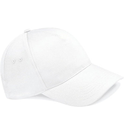 Casquette blanche Beechfield B15 avec 5 panneaux, parfaite pour la broderie personnalisée entreprise


