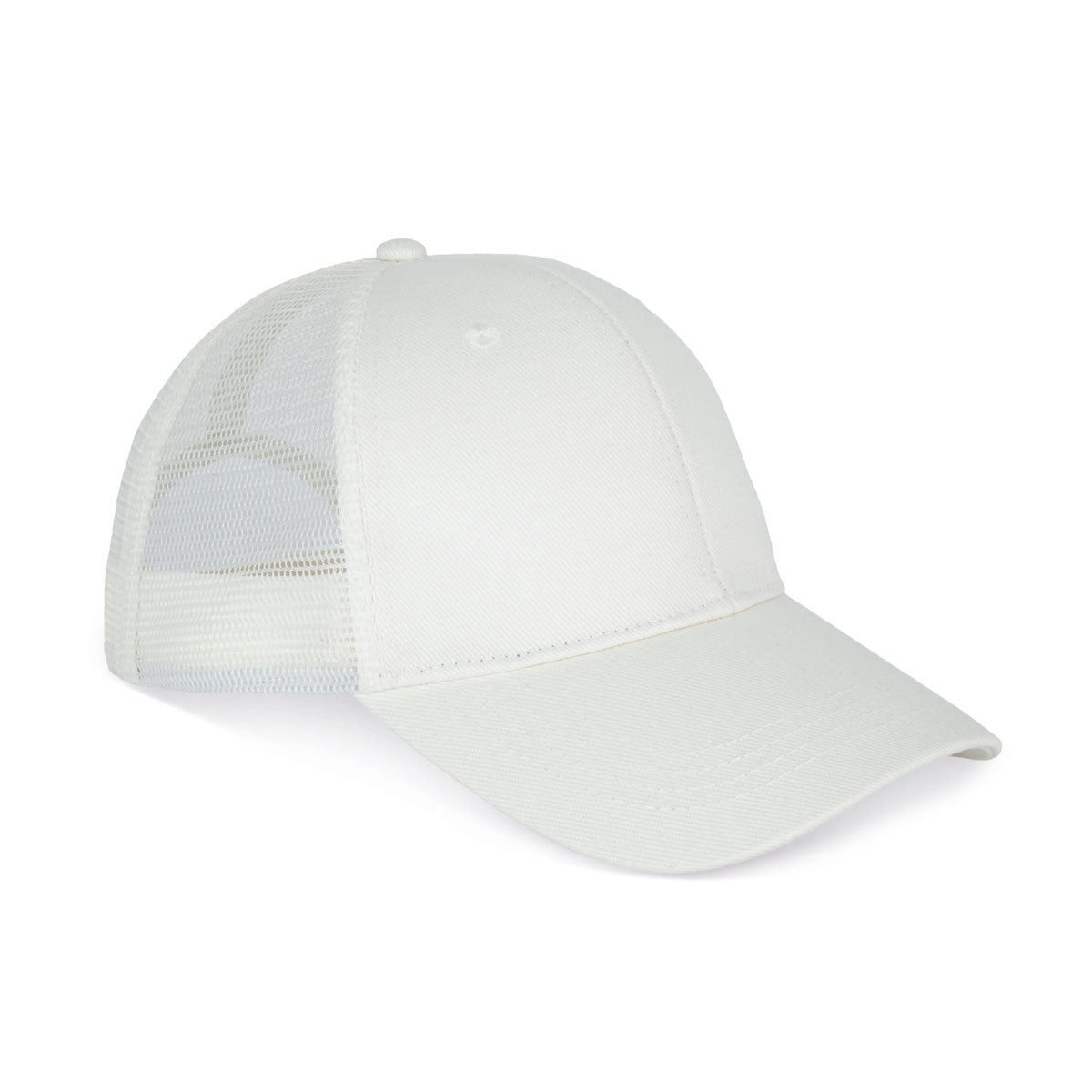 Casquette trucker ivoire écoresponsable à personnaliser avec broderie