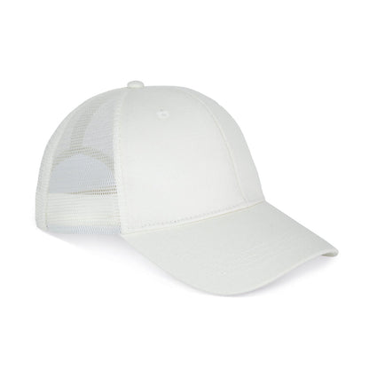 Casquette trucker ivoire écoresponsable à personnaliser avec broderie