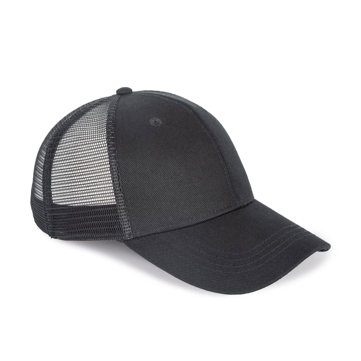 Casquette trucker noire écoresponsable à personnaliser avec votre logo brodé