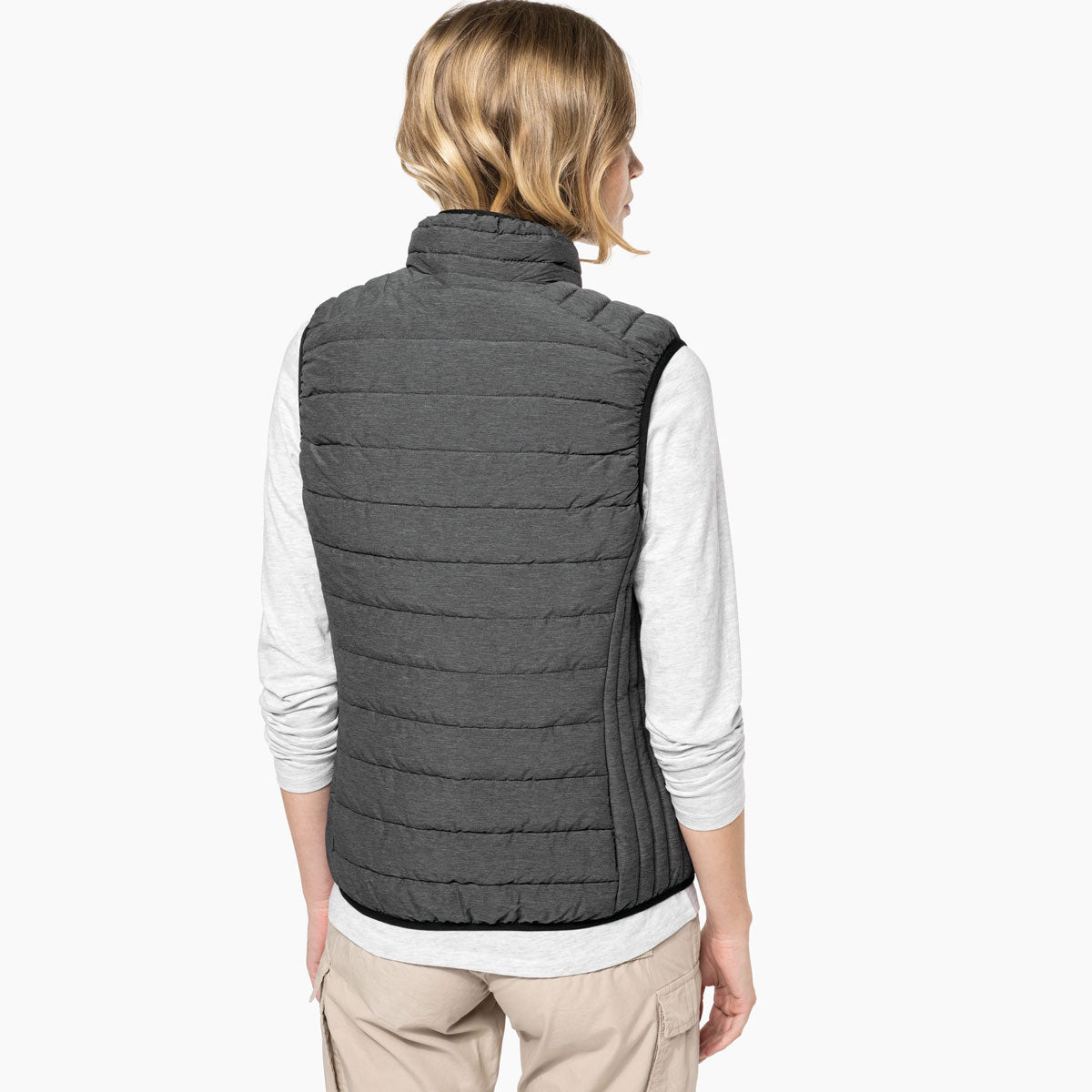  Veste sans manches pour femme, broderie personnalisée possible dans le dos