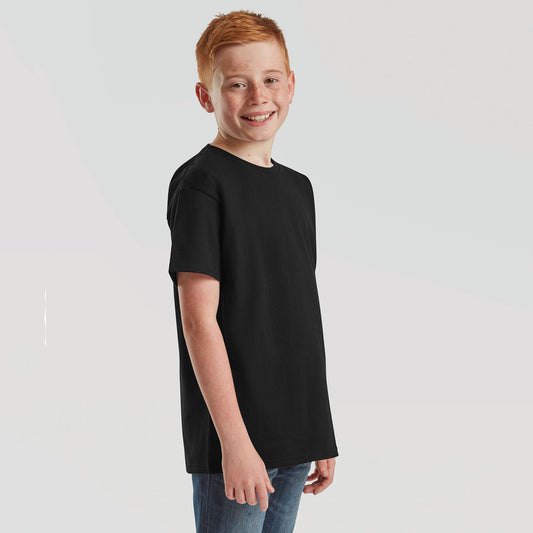 Tshirt enfant noir fruit of the loom iconic195