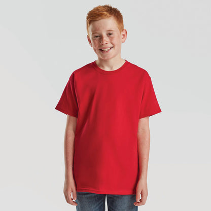 Tshirt rouge iconic 195 enfant fruit of the loom