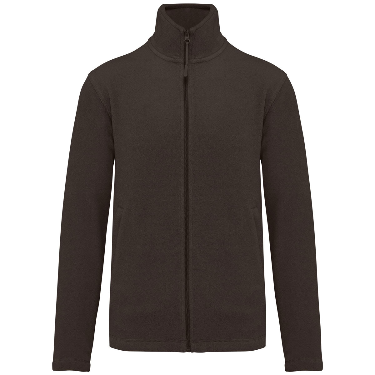 Veste micropolaire marron chocolat personnalisable en broderie – modèle homme K911