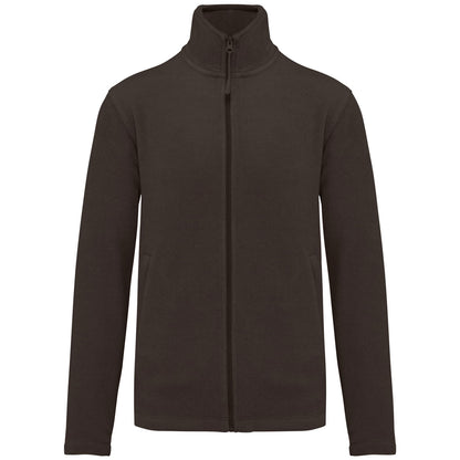 Veste micropolaire marron chocolat personnalisable en broderie – modèle homme K911