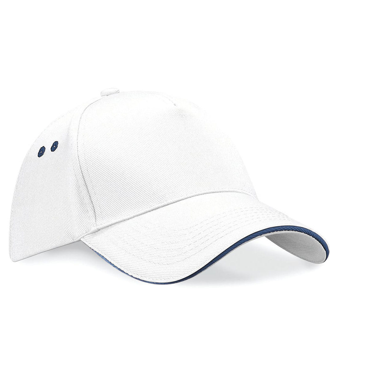  Casquette blanche avec visière contrastée – broderie personnalisée pour professionnels

