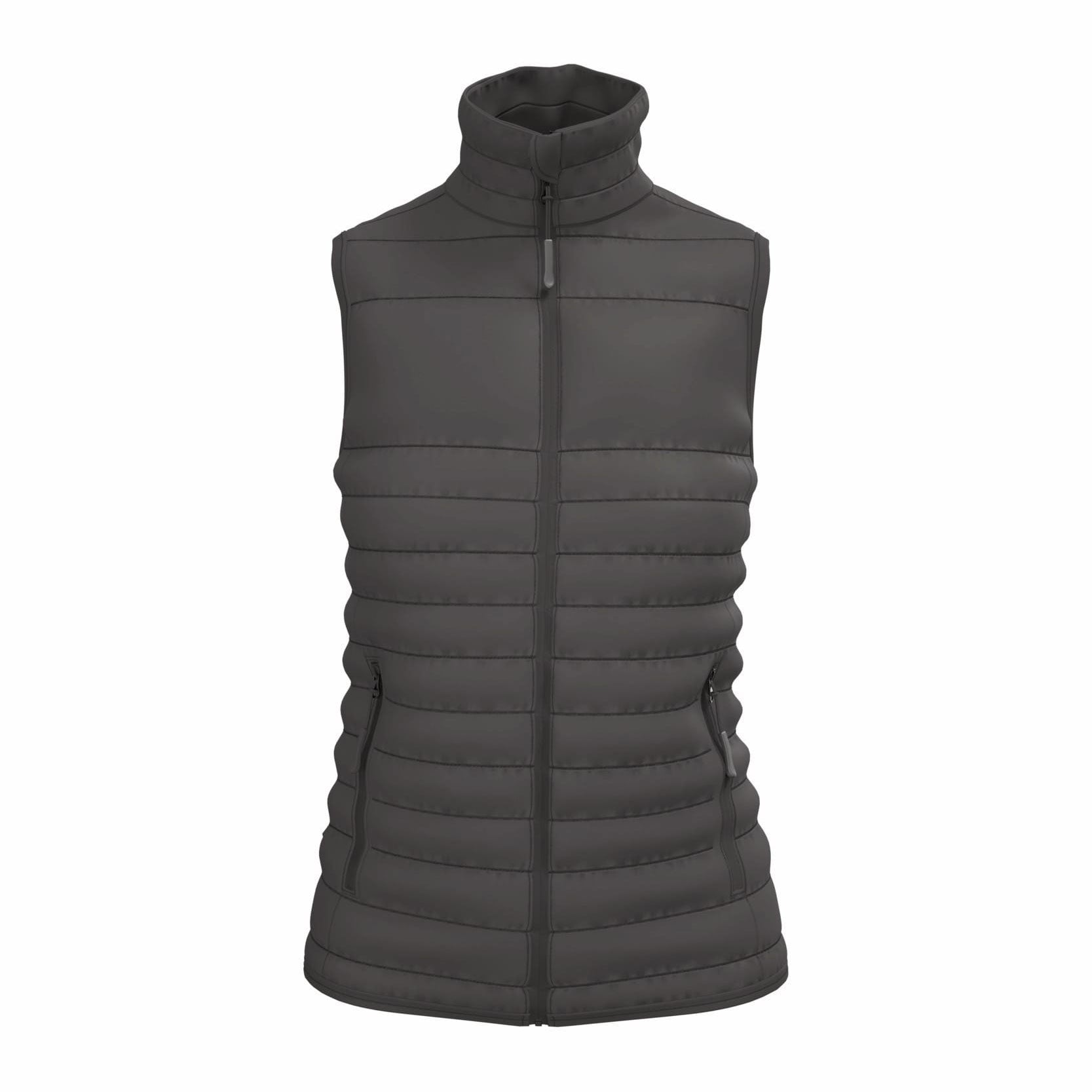 Doudoune femme sans manches IB6173 grise gilet brodé pour professionnels