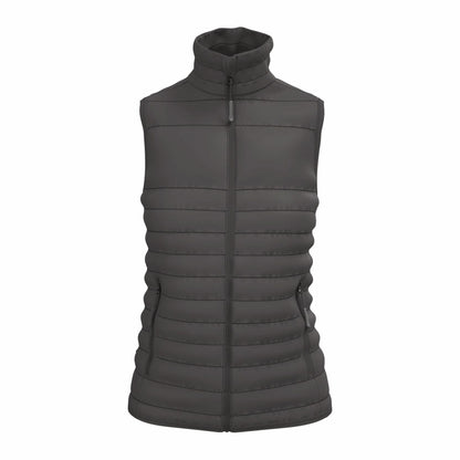 Doudoune femme sans manches IB6173 grise gilet brodé pour professionnels