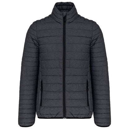 Doudoune homme gris chiné Kariban K6120 avec broderie personnalisée pour professionnels