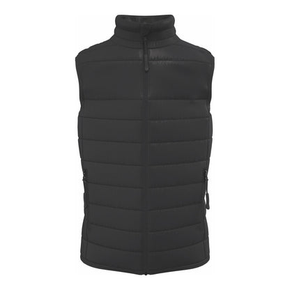 Doudoune sans manches enfant noire à broder avec blason ou prénom, iDeal Basic IB6174