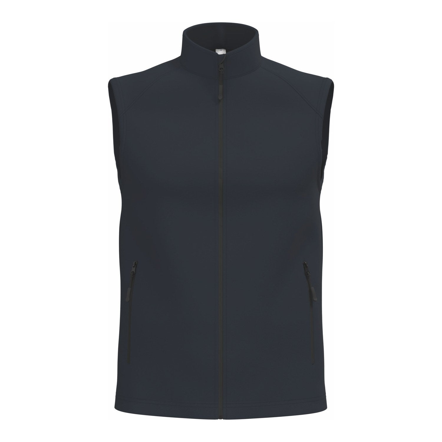 Gilet softshell sans manches bleu marine à broder avec logo d'entreprise, IB413