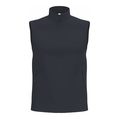 Gilet softshell sans manches bleu marine à broder avec logo d'entreprise, IB413