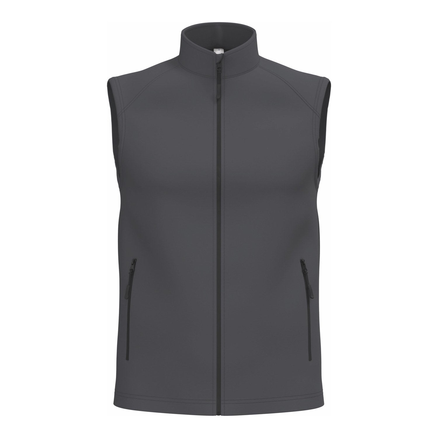 Gilet softshell sans manches gris foncé à broder, tenue professionnelle IB413