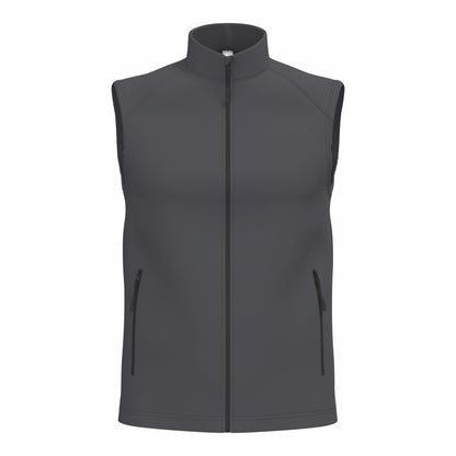 Gilet softshell sans manches gris foncé à broder, tenue professionnelle IB413