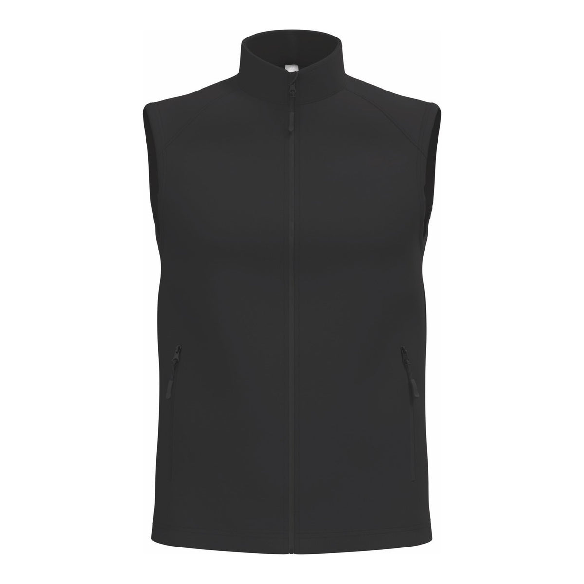 Gilet softshell sans manches noir personnalisable par broderie, réf. IB413