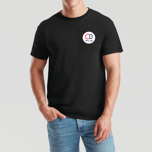 broderie logo professionnel tshirt iconic195 noir