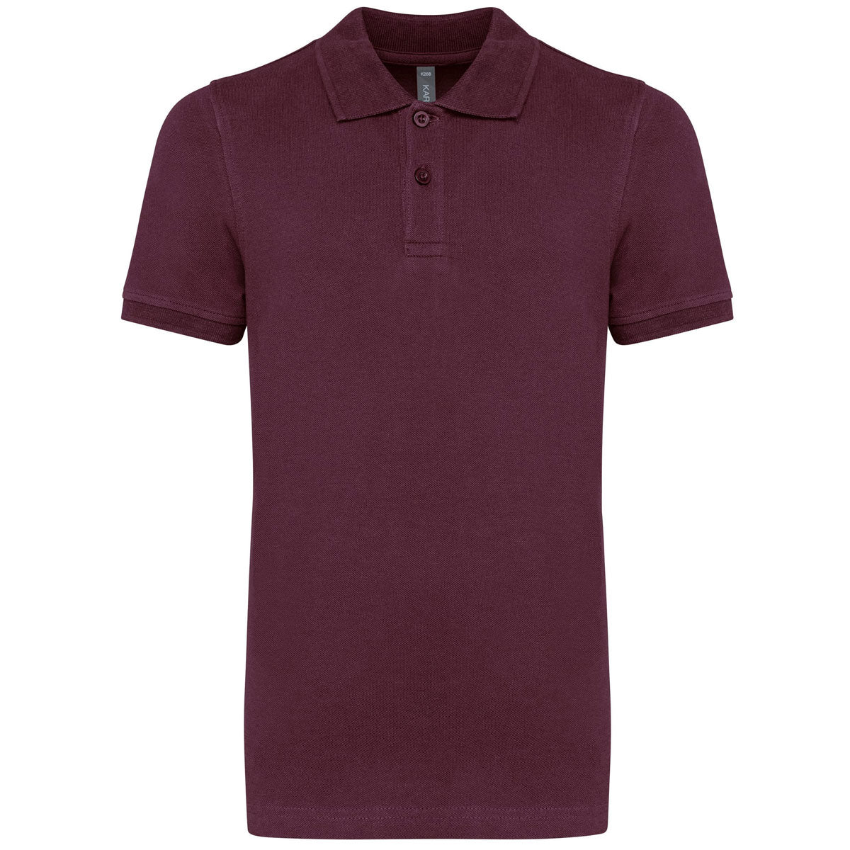 Polo bordeaux K268 de Kariban pour enfant, conçu pour la personnalisation avec une broderie de logo ou message.