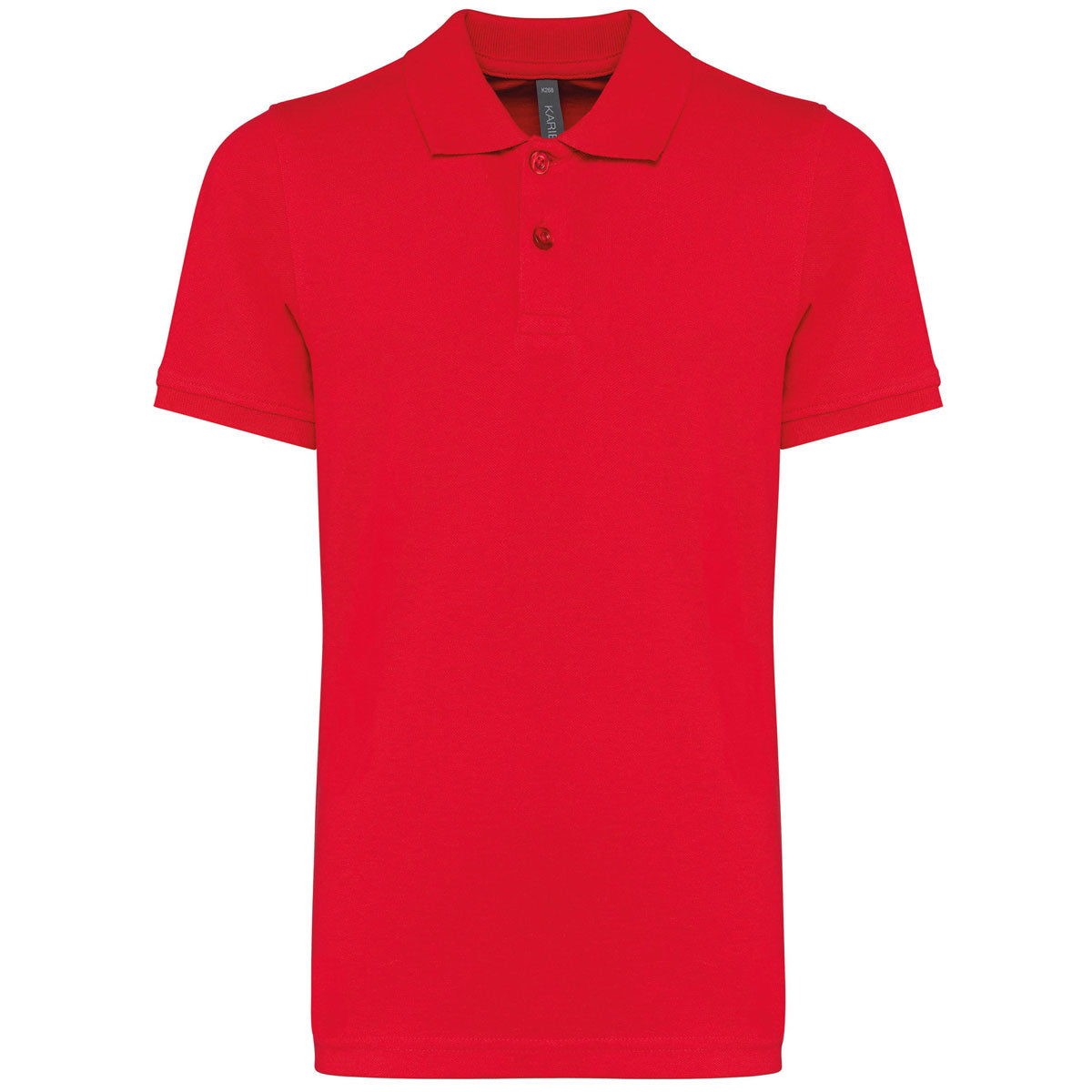 Polo rouge K268 de Kariban pour enfant, conçu pour personnaliser avec une broderie de logo ou message.