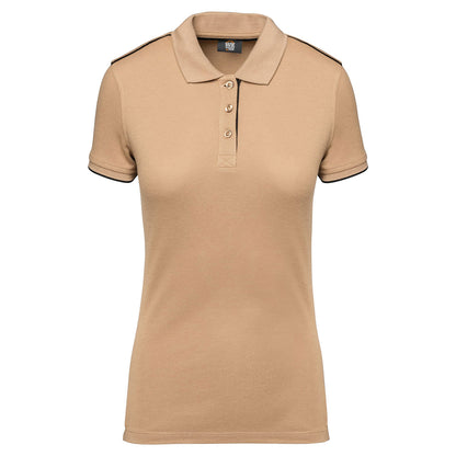 Polo femme camel à personnaliser en broderie - modèle WK271