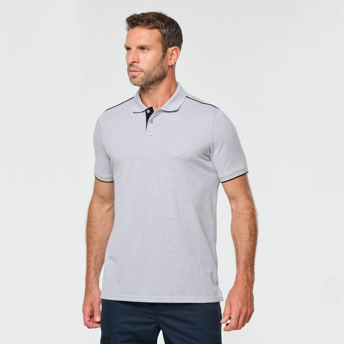 Polo brodé homme – WK270 DayToDay contrasté