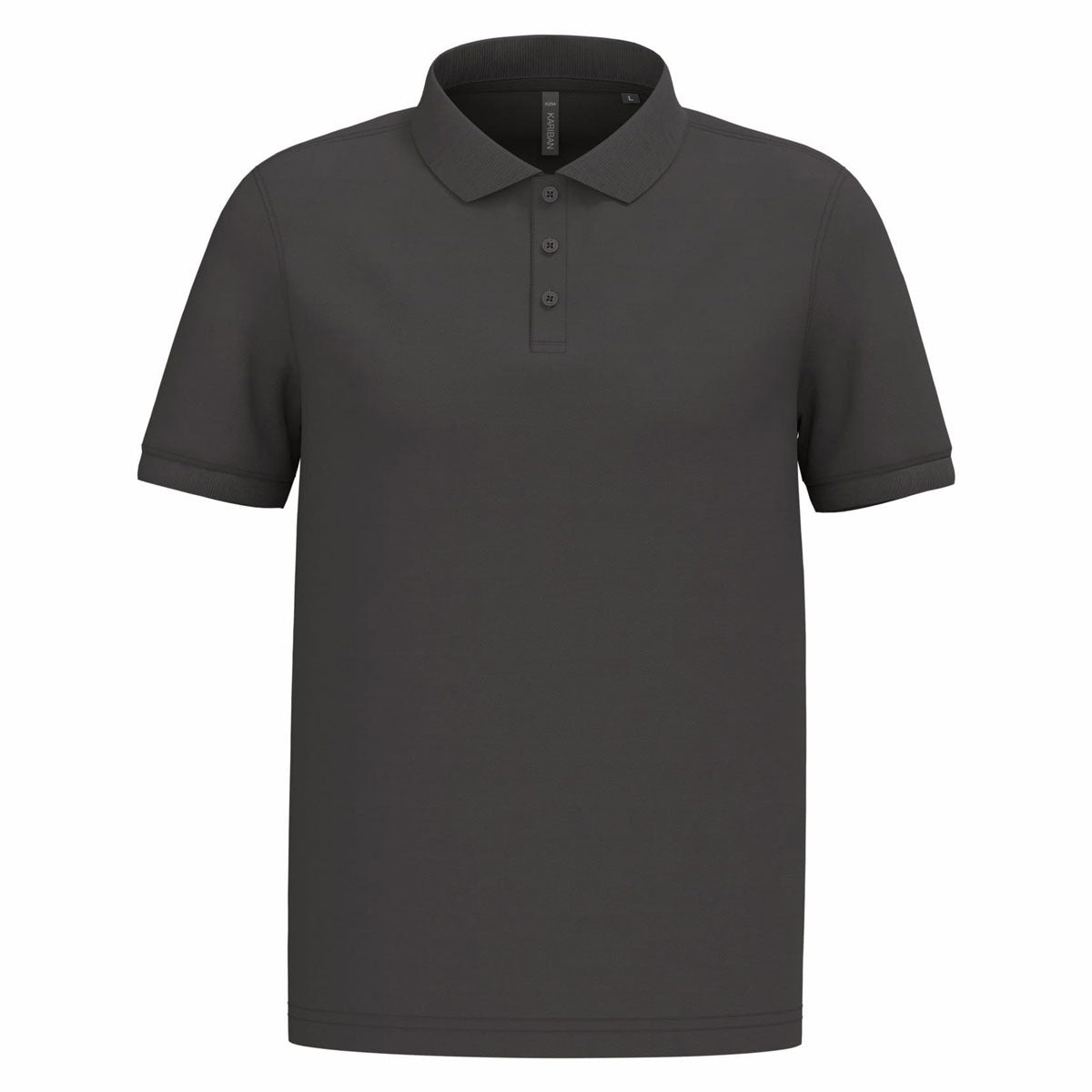 Polo gris foncé homme Kariban K254 – prêt pour logo brodé