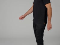 Vêtement de travail brodé – polo homme noir et orange