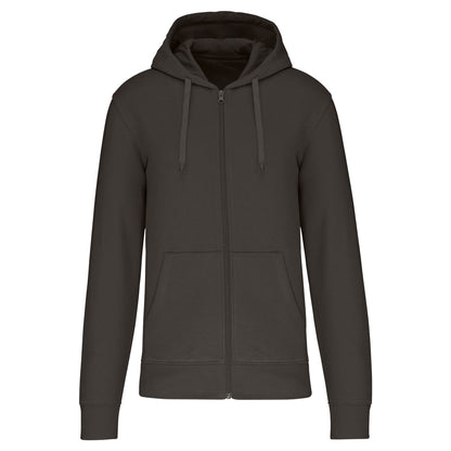Sweat-shirt zippé écoresponsable homme gris chiné – broderie personnalisée Kariban