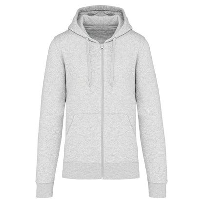 Sweat-shirt zippé écoresponsable homme gris chiné – broderie personnalisée Kariban