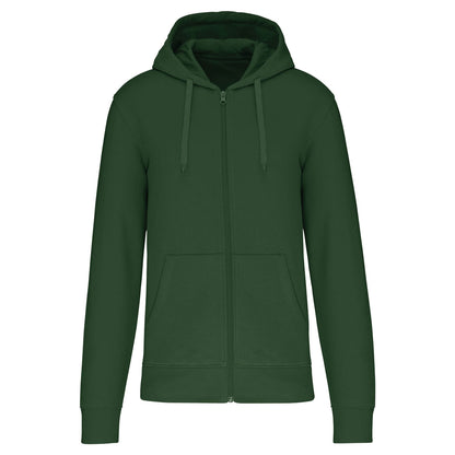 Sweat-shirt homme vert forêt zippé – broderie personnalisée Kariban K4030