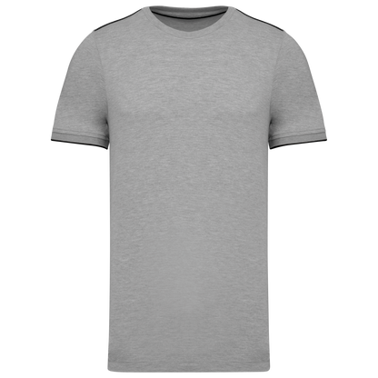 T-shirt brode homme WK3020 Gris Oxford/noir