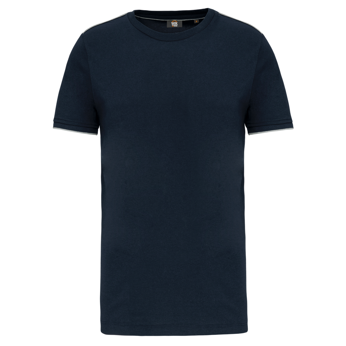 T-shirt brode homme WK3020 Marine/argent