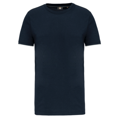 T-shirt brode homme WK3020 Marine/argent