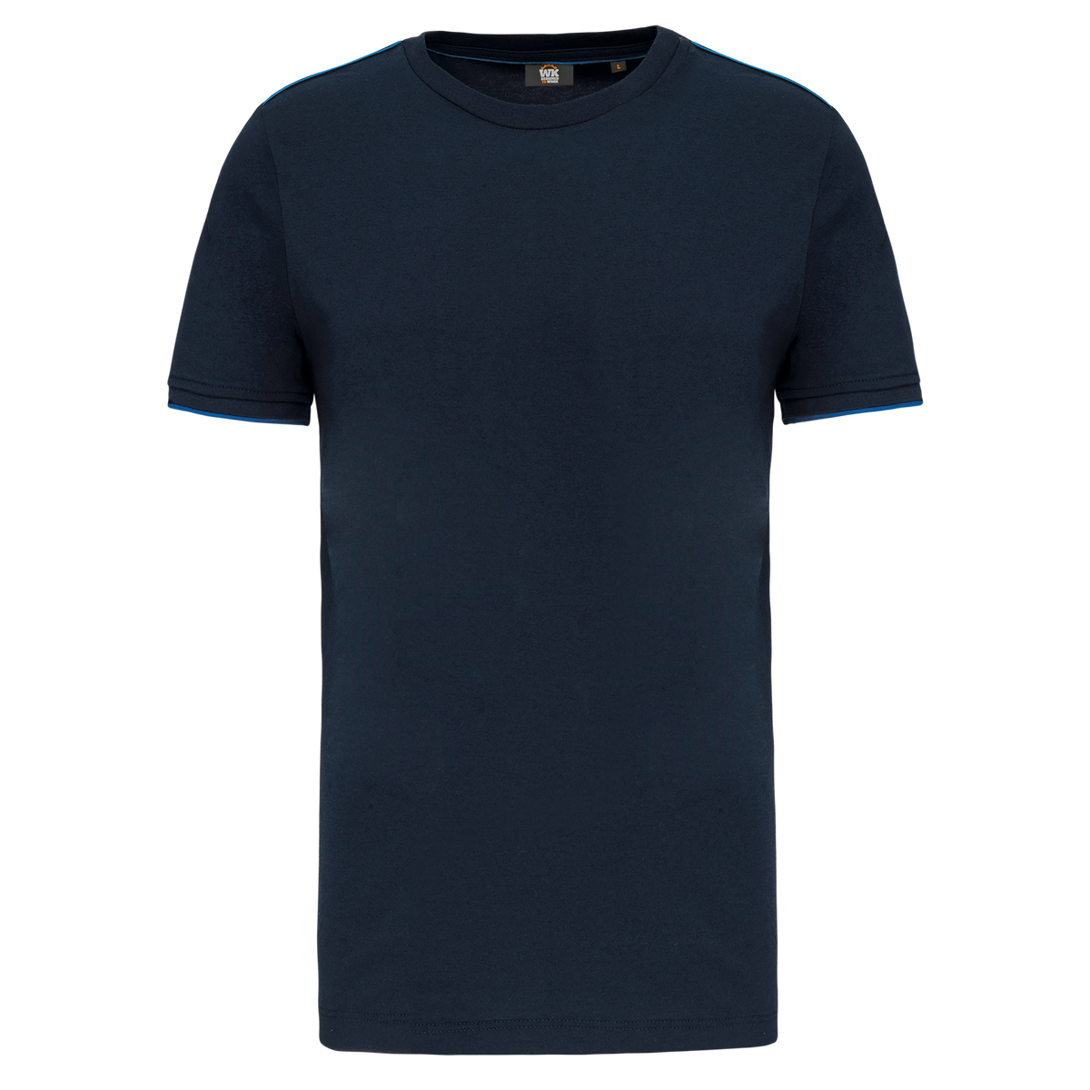T-shirt brode homme WK3020 Marine/bleu royal
