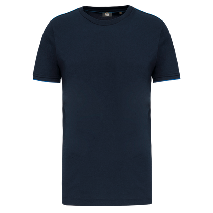 T-shirt brode homme WK3020 Marine/bleu royal
