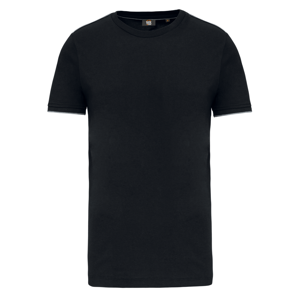 T-shirt brode homme WK3020 Noir/argent